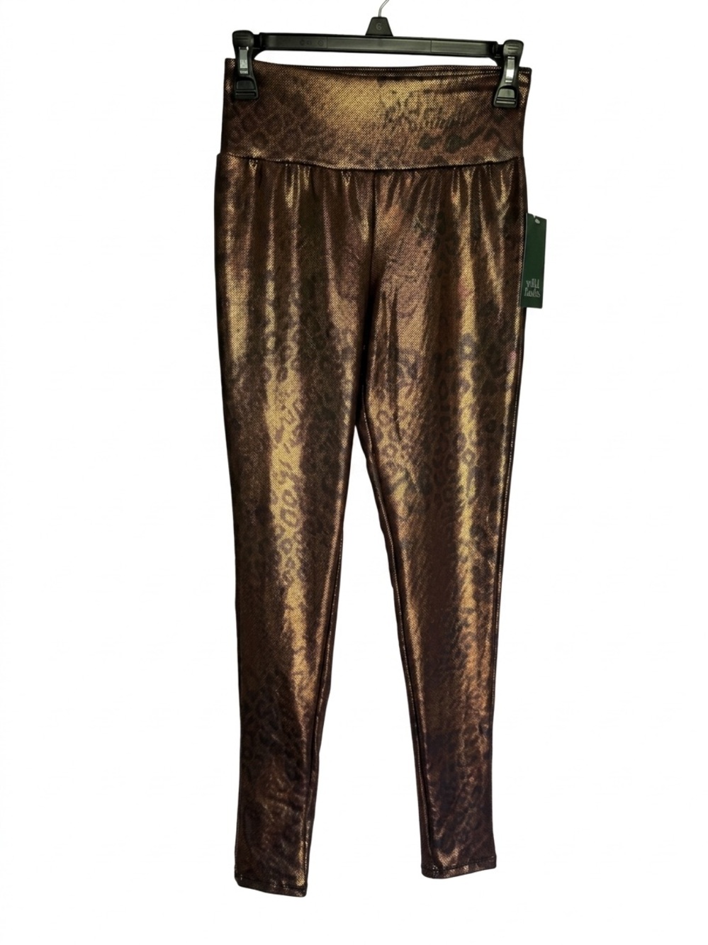 Leopard Print Metallic Brown Women's Leggings